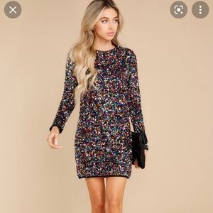 New Rainbow sequin long sleeve dress. Brand is  A.Calin by flying tomato. Small